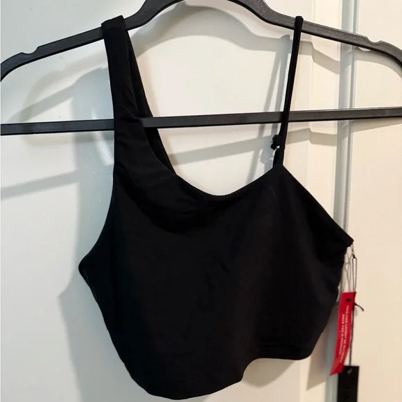 NWT CARBON38 One Shoulder Convertible Bra Top in Melt Black M $98 - Picture 4 of 7
